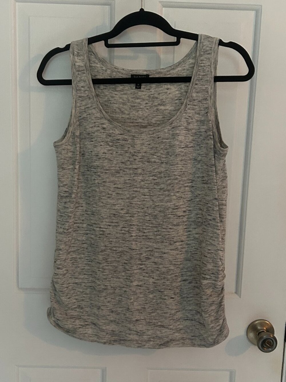 Talbots Heather Grey Ruched Tank
